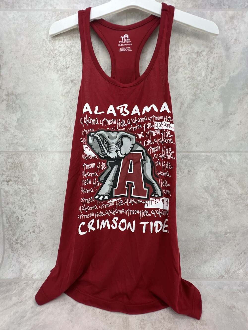 Team Athletics Alabama Crimson Tide Racerback Tank Top Girls Size XL 14/16